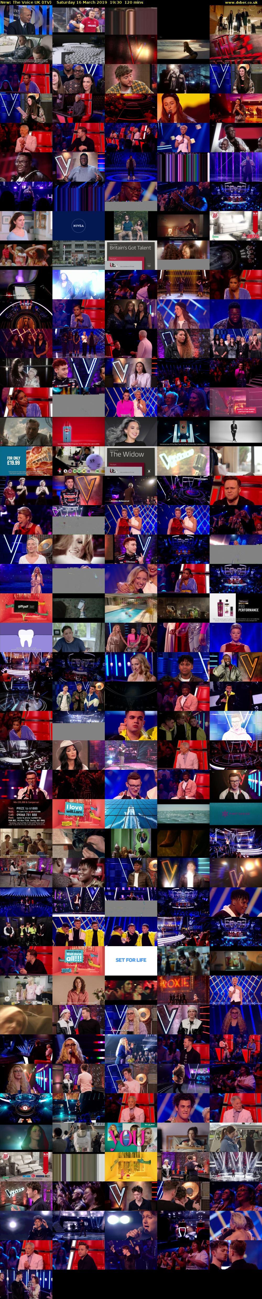 The Voice UK (ITV) Saturday 16 March 2019 19:30 - 21:30