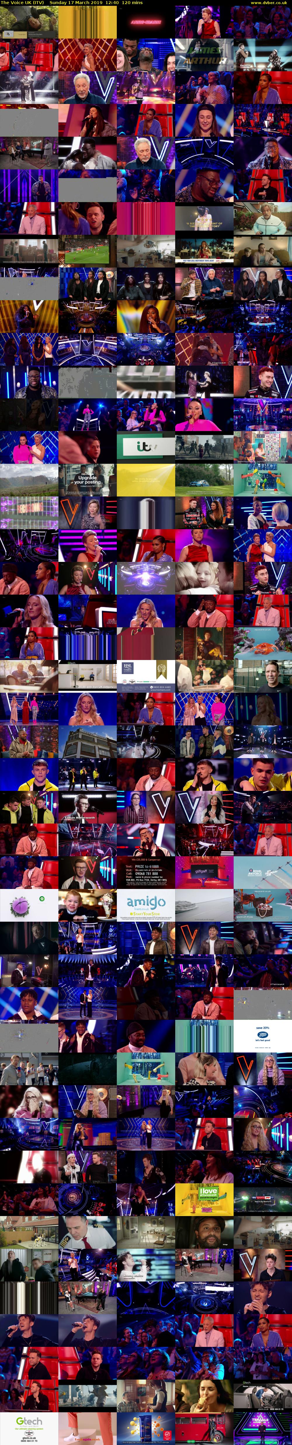 The Voice UK (ITV) Sunday 17 March 2019 12:40 - 14:40