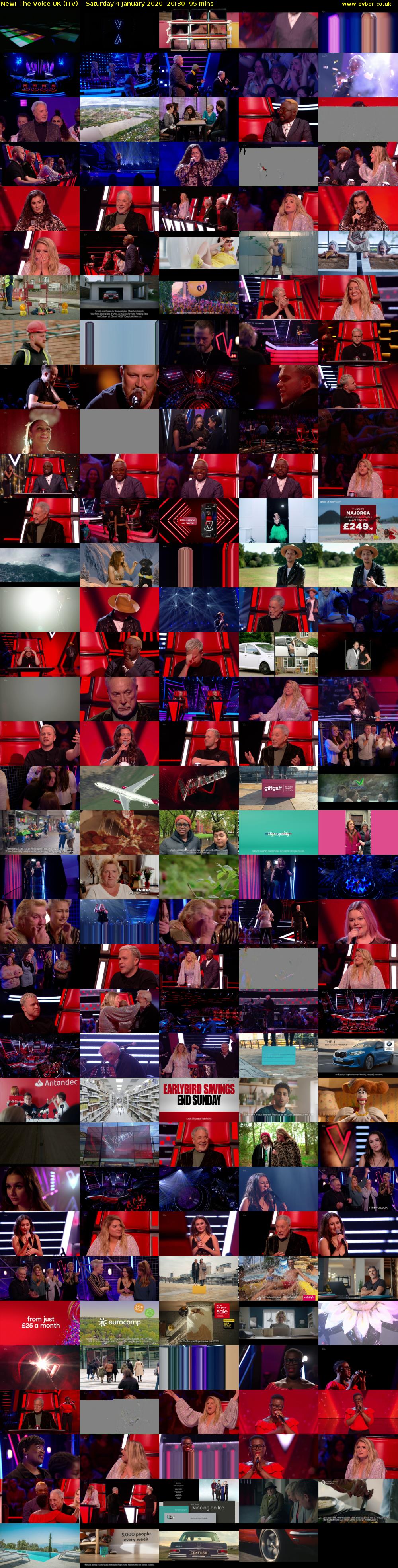 The Voice UK (ITV) Saturday 4 January 2020 20:30 - 22:05