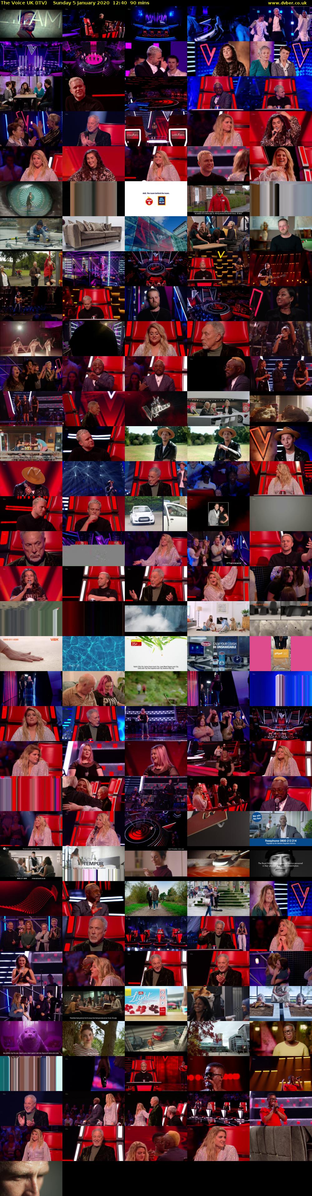 The Voice UK (ITV) Sunday 5 January 2020 12:40 - 14:10