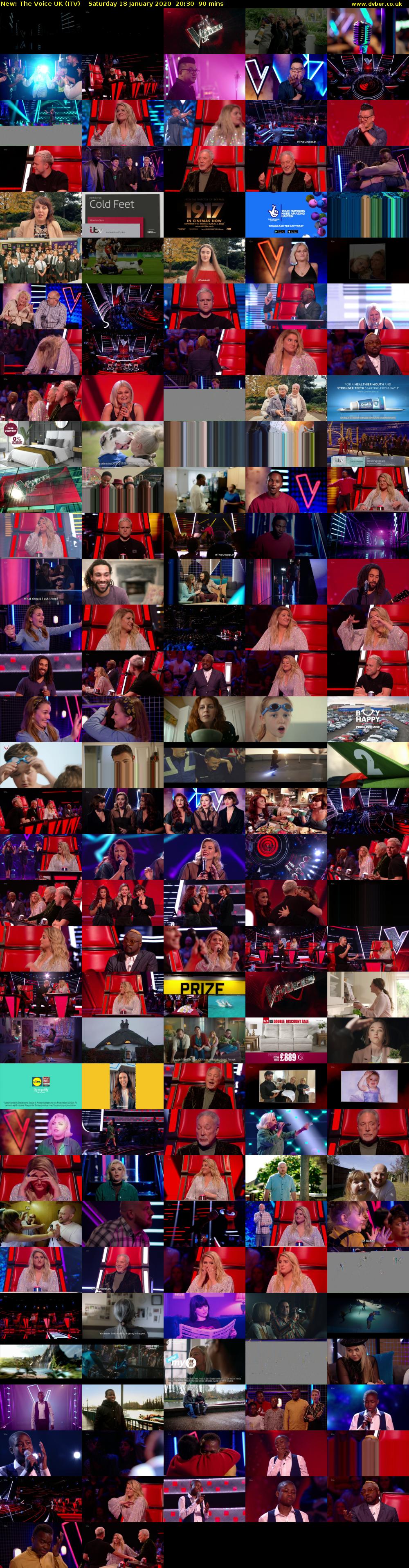 The Voice UK (ITV) Saturday 18 January 2020 20:30 - 22:00