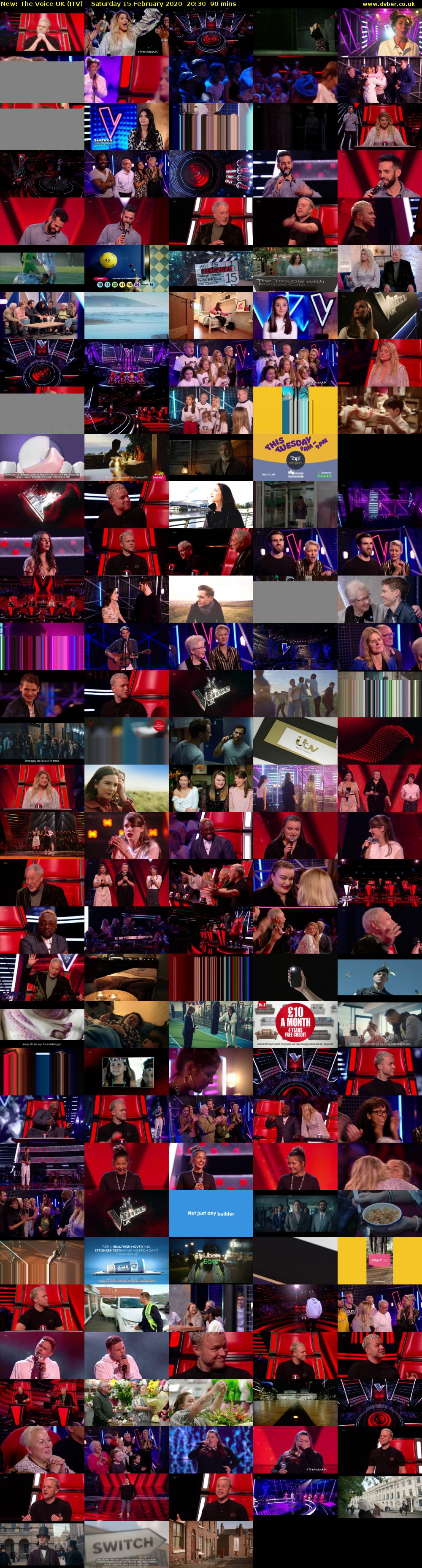 The Voice UK (ITV) Saturday 15 February 2020 20:30 - 22:00