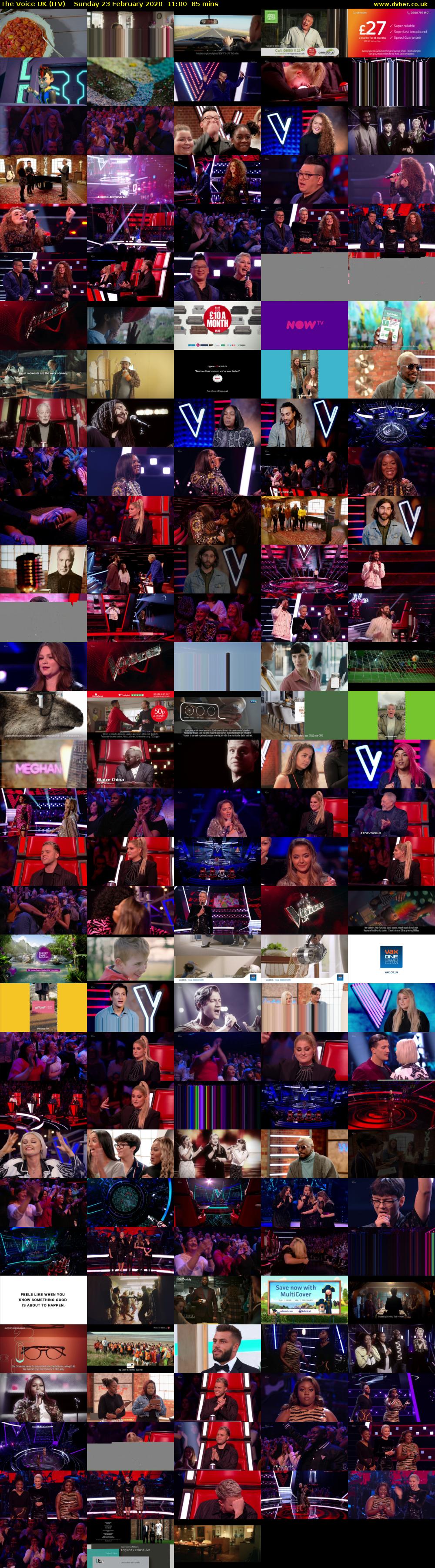 The Voice UK (ITV) Sunday 23 February 2020 11:00 - 12:25