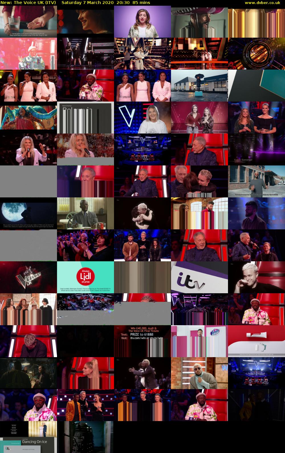 The Voice UK (ITV) Saturday 7 March 2020 20:30 - 21:55