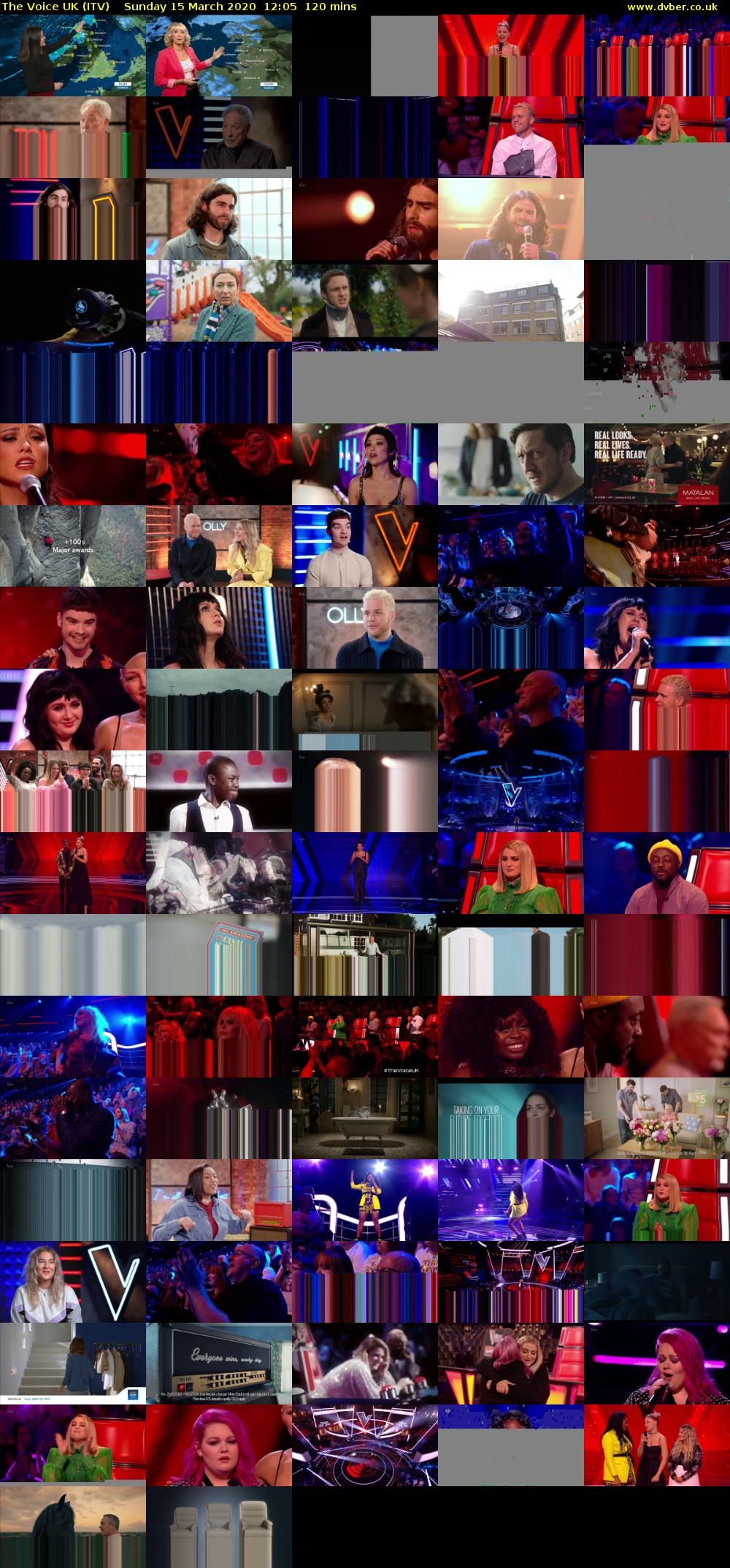 The Voice UK (ITV) Sunday 15 March 2020 12:05 - 14:05