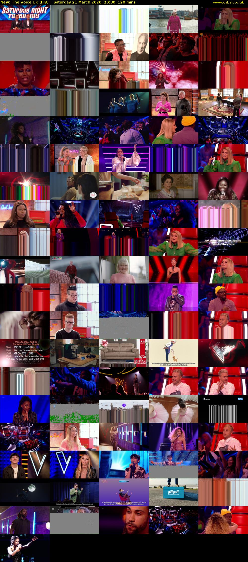 The Voice UK (ITV) Saturday 21 March 2020 20:30 - 22:30
