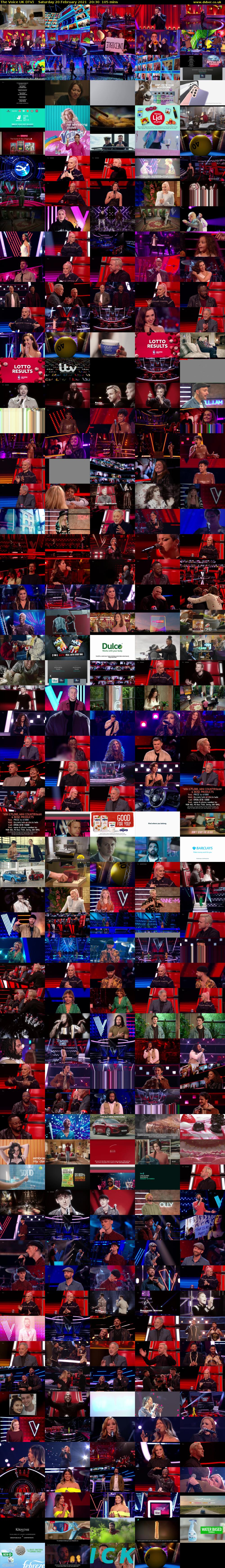 The Voice UK (ITV) Saturday 20 February 2021 20:30 - 22:15