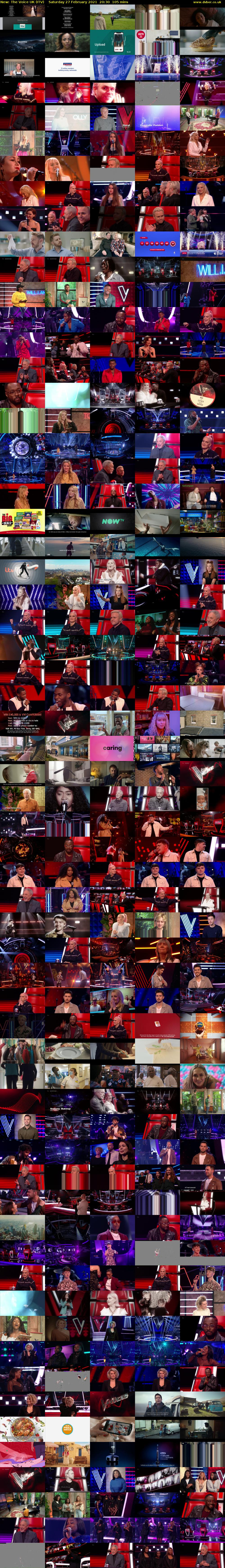 The Voice UK (ITV) Saturday 27 February 2021 20:30 - 22:15