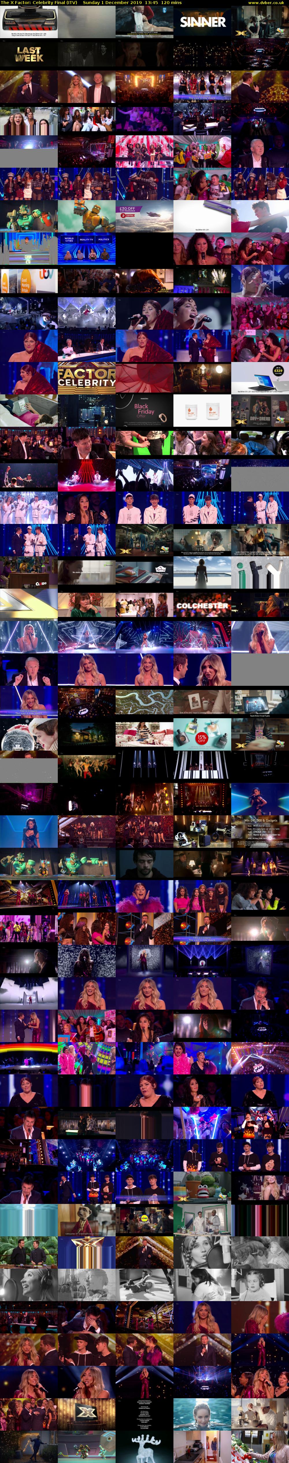 The X Factor: Celebrity Final (ITV) Sunday 1 December 2019 13:45 - 15:45