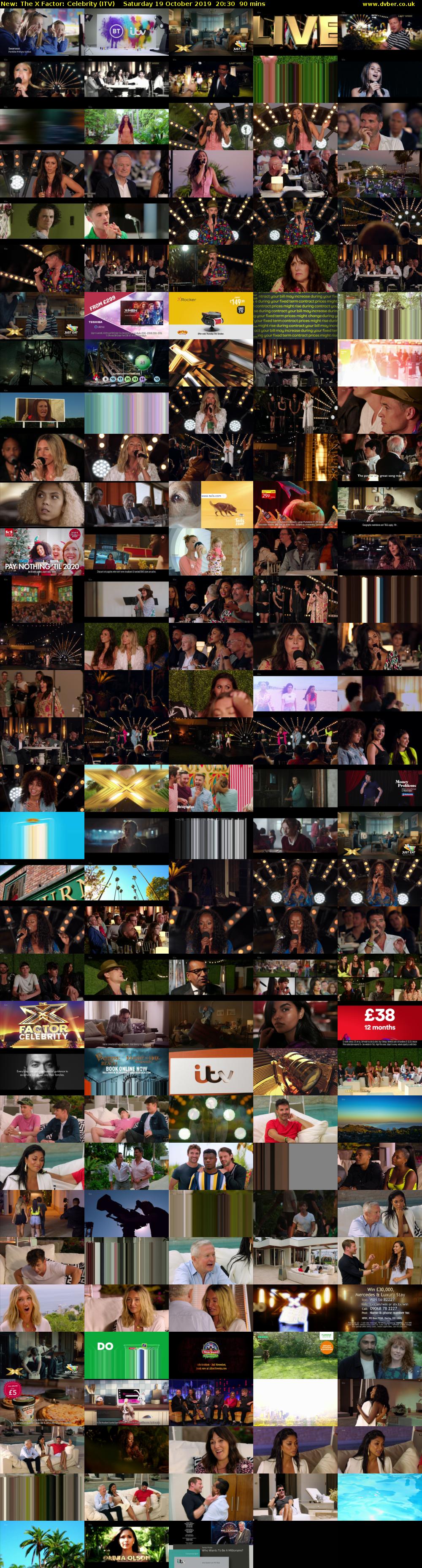 The X Factor: Celebrity (ITV) Saturday 19 October 2019 20:30 - 22:00