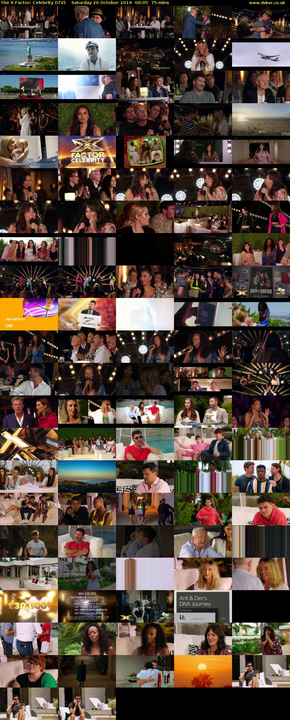 The X Factor: Celebrity (ITV) Saturday 26 October 2019 00:05 - 01:20