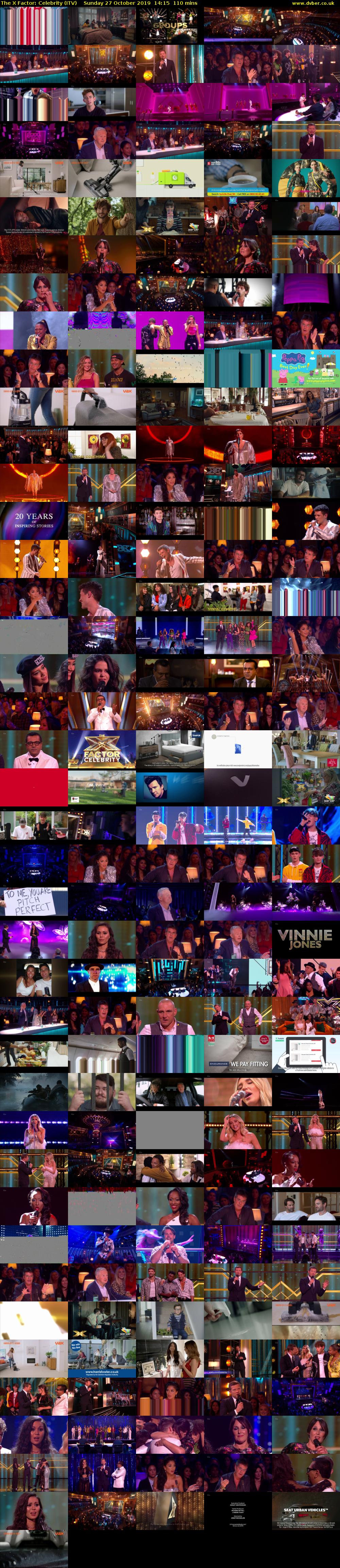 The X Factor: Celebrity (ITV) Sunday 27 October 2019 14:15 - 16:05