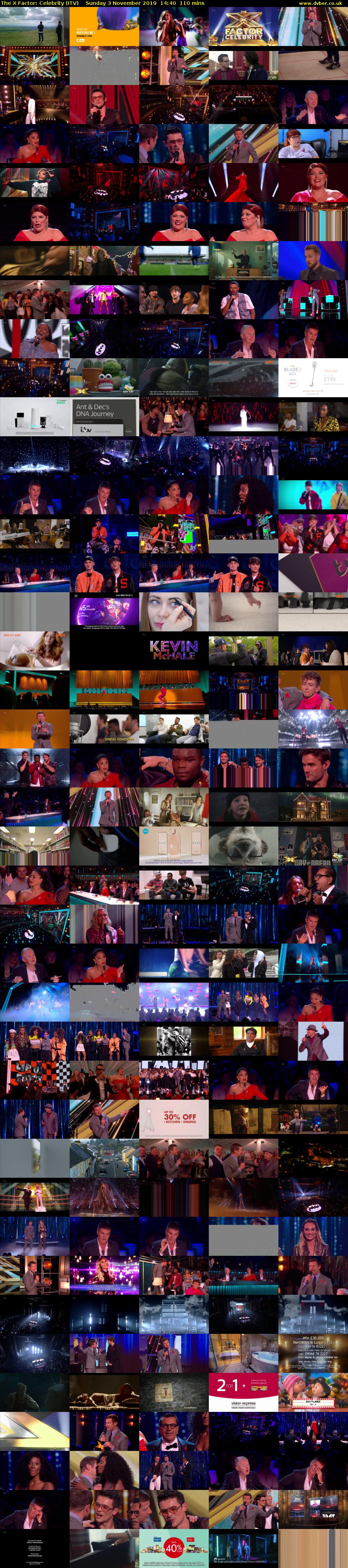 The X Factor: Celebrity (ITV) Sunday 3 November 2019 14:40 - 16:30