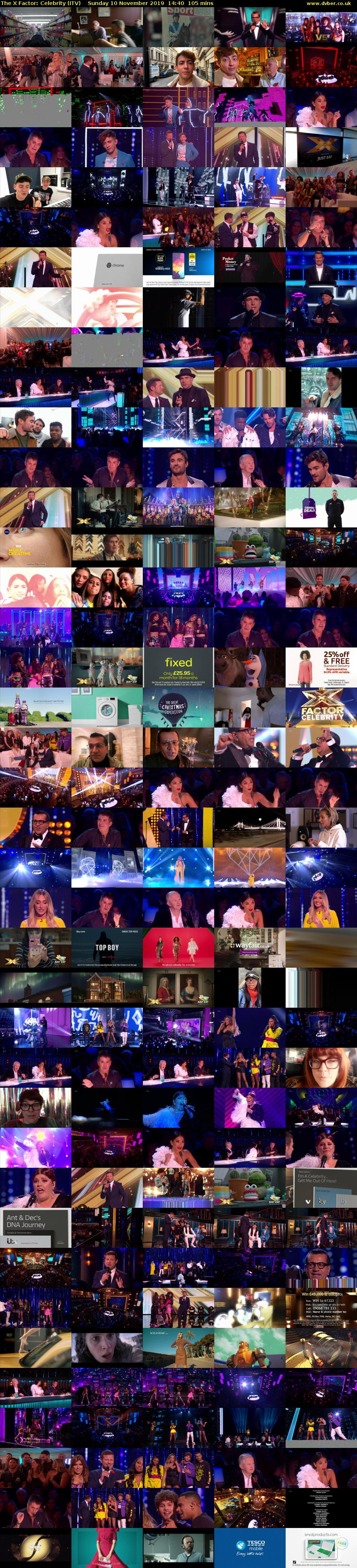 The X Factor: Celebrity (ITV) Sunday 10 November 2019 14:40 - 16:25