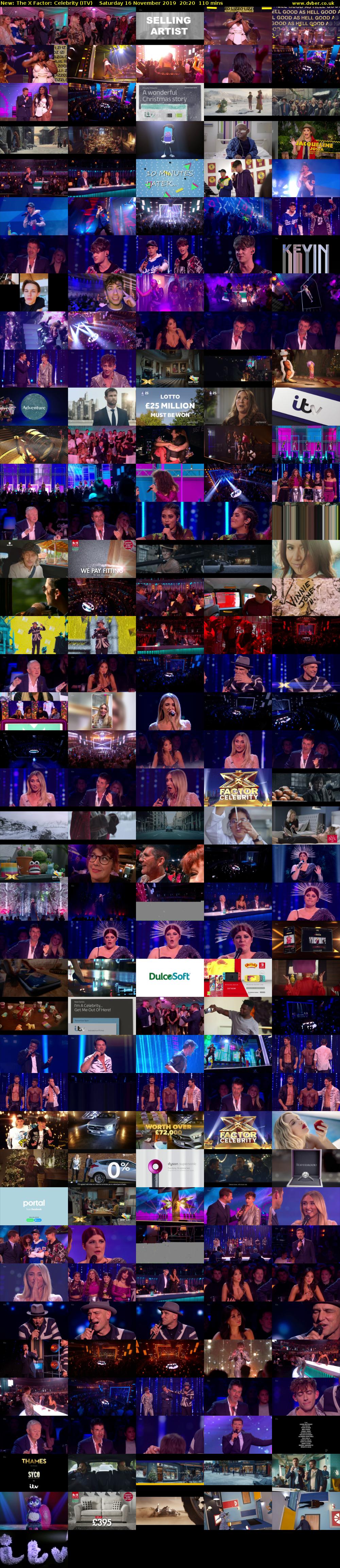 The X Factor: Celebrity (ITV) Saturday 16 November 2019 20:20 - 22:10
