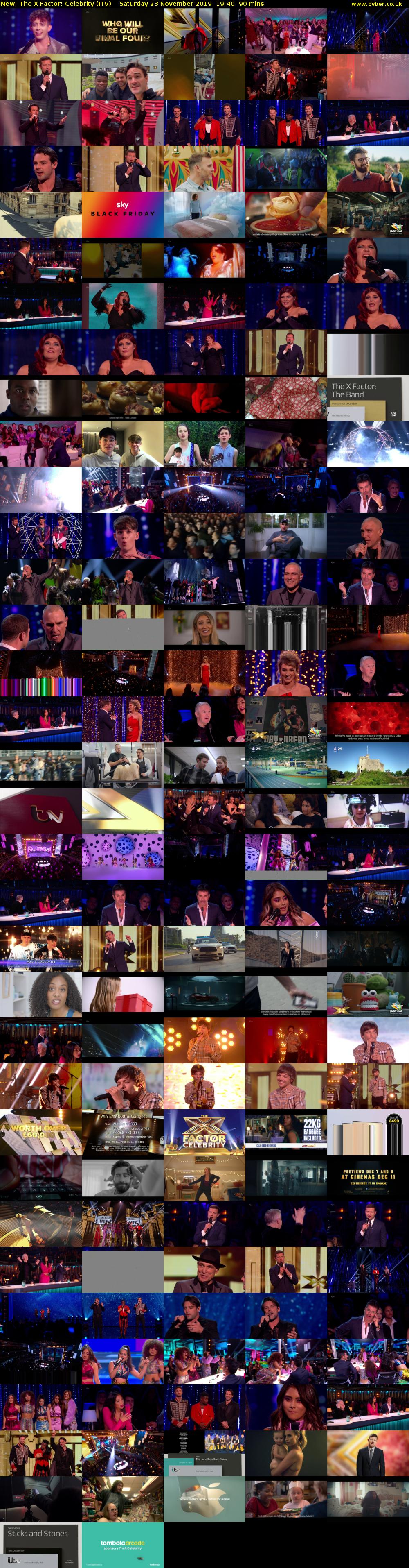 The X Factor: Celebrity (ITV) Saturday 23 November 2019 19:40 - 21:10