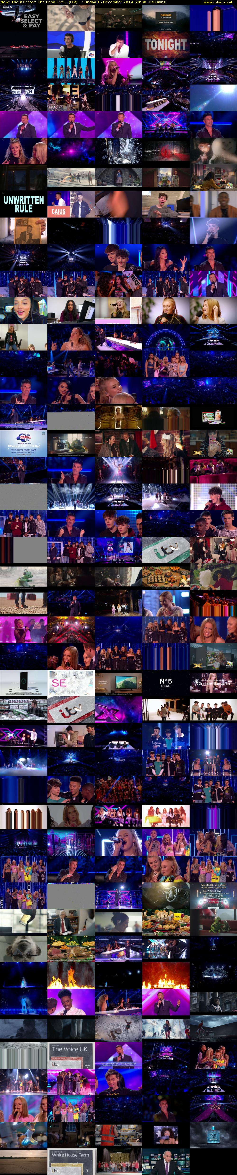 The X Factor: The Band Live... (ITV) Sunday 15 December 2019 20:00 - 22:00
