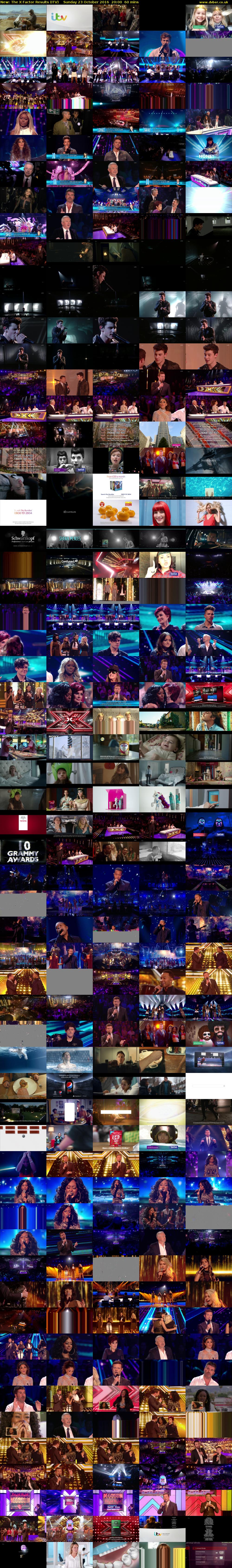 The X Factor Results (ITV) Sunday 23 October 2016 20:00 - 21:00