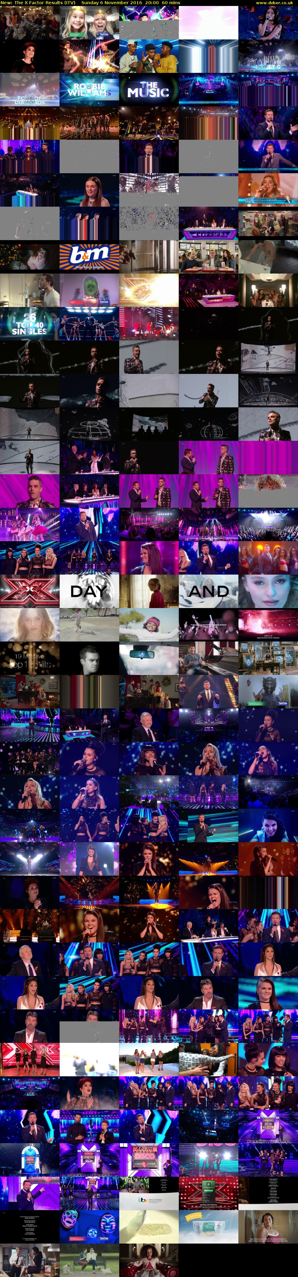 The X Factor Results (ITV) Sunday 6 November 2016 20:00 - 21:00