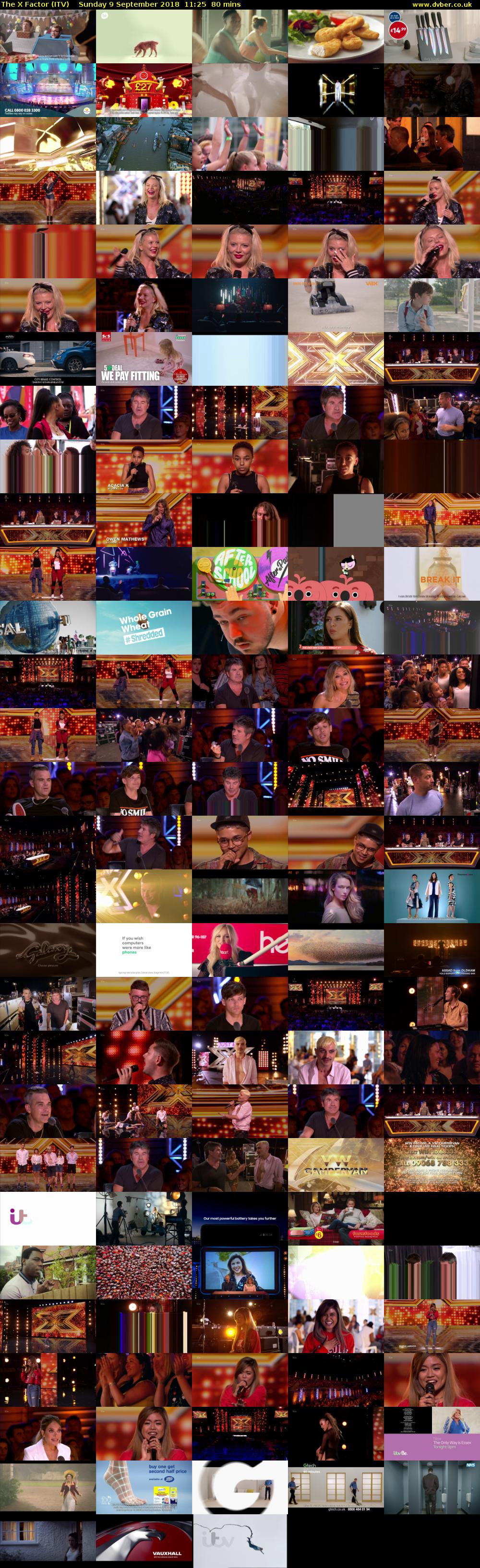 The X Factor (ITV) Sunday 9 September 2018 11:25 - 12:45