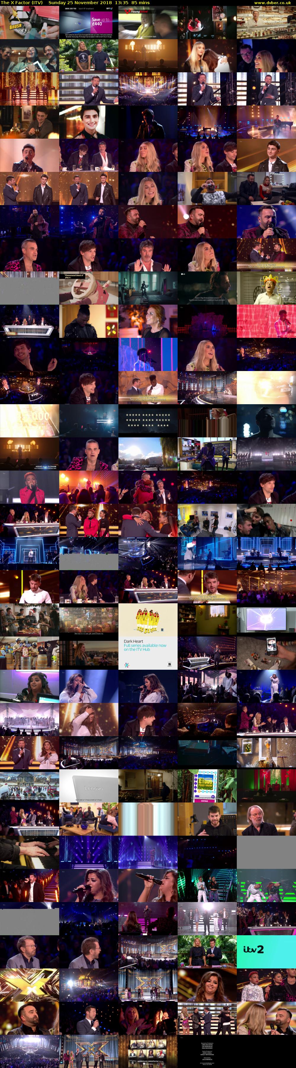The X Factor (ITV) Sunday 25 November 2018 13:35 - 15:00