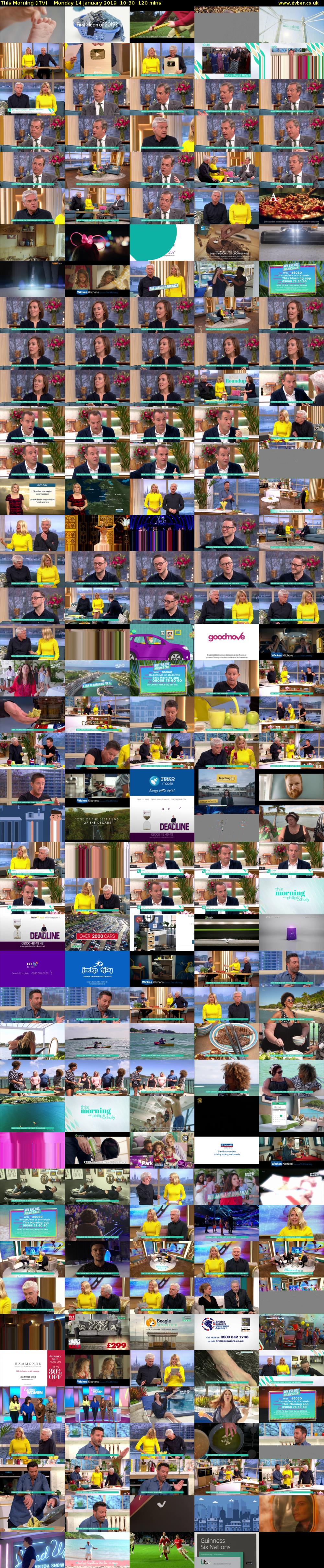 This Morning (ITV) Monday 14 January 2019 10:30 - 12:30