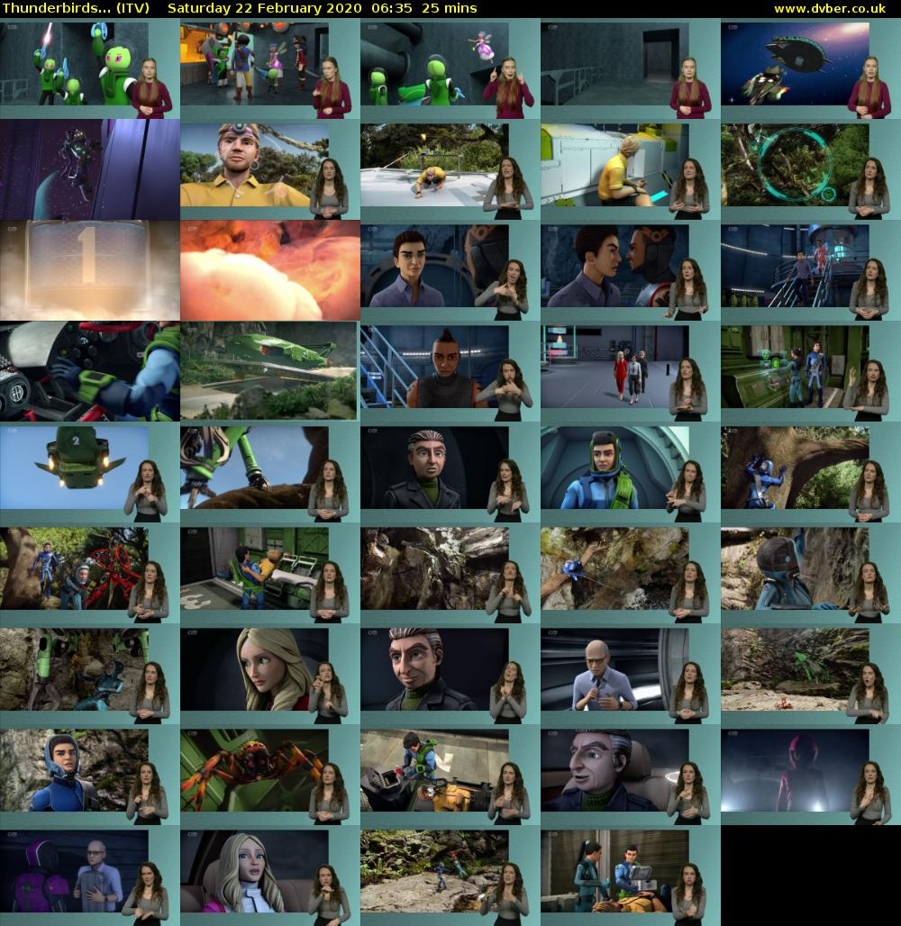 Thunderbirds... (ITV) Saturday 22 February 2020 06:35 - 07:00