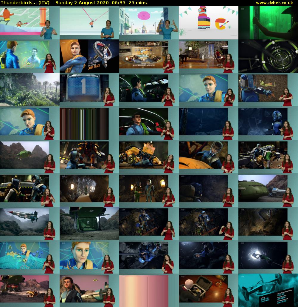 Thunderbirds... (ITV) Sunday 2 August 2020 06:35 - 07:00