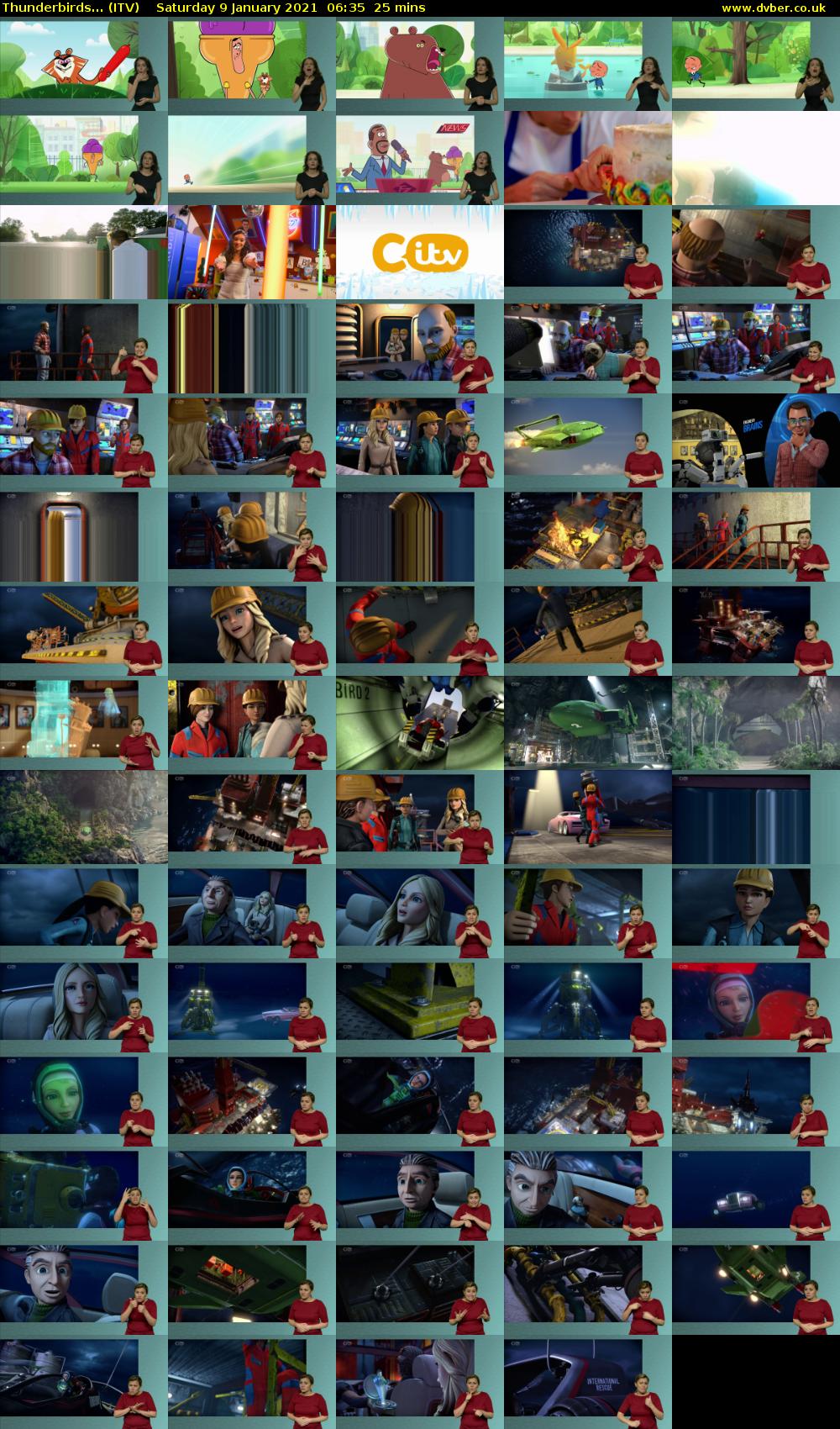 Thunderbirds... (ITV) Saturday 9 January 2021 06:35 - 07:00