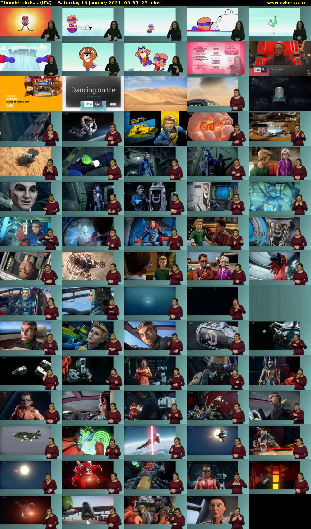 Thunderbirds... (ITV) Saturday 16 January 2021 06:35 - 07:00