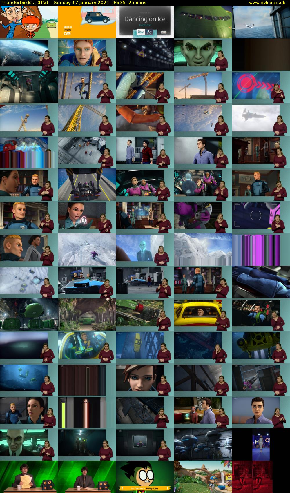 Thunderbirds... (ITV) Sunday 17 January 2021 06:35 - 07:00