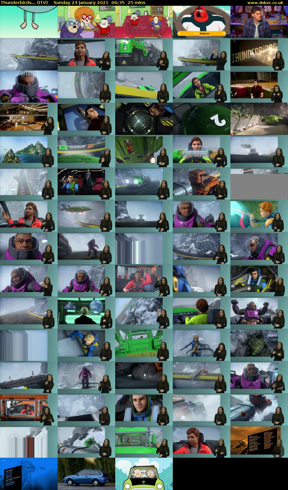 Thunderbirds... (ITV) Sunday 24 January 2021 06:35 - 07:00