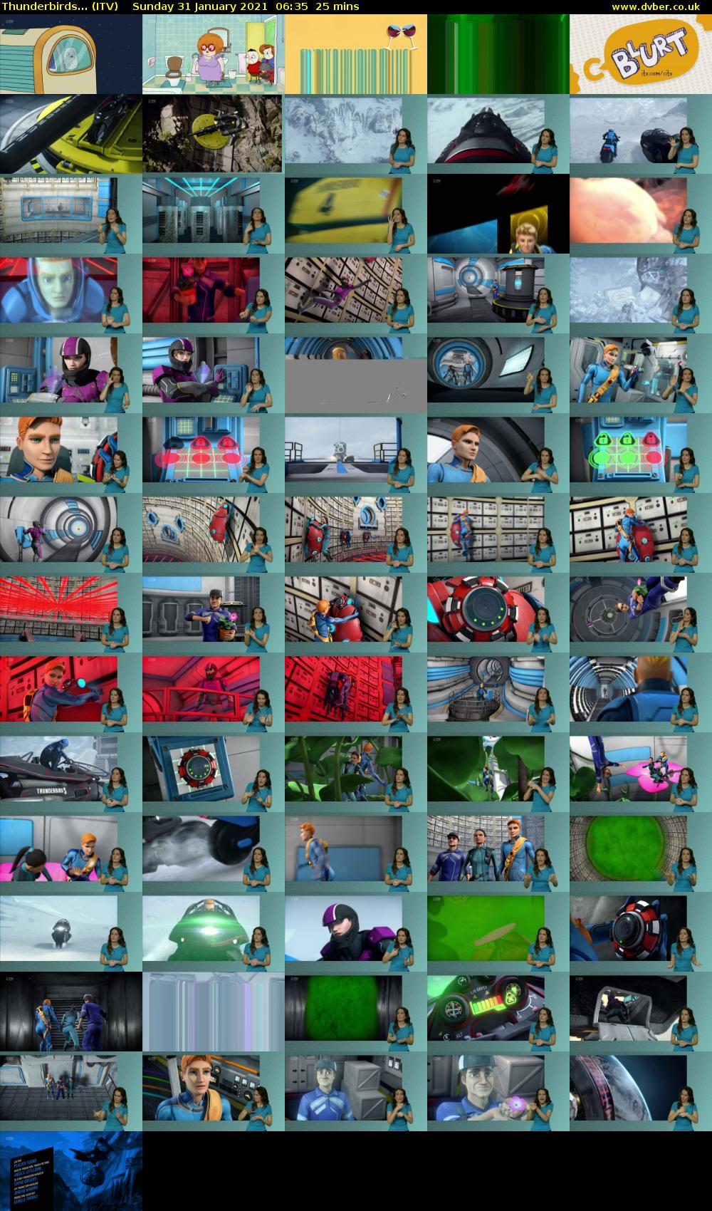 Thunderbirds... (ITV) Sunday 31 January 2021 06:35 - 07:00