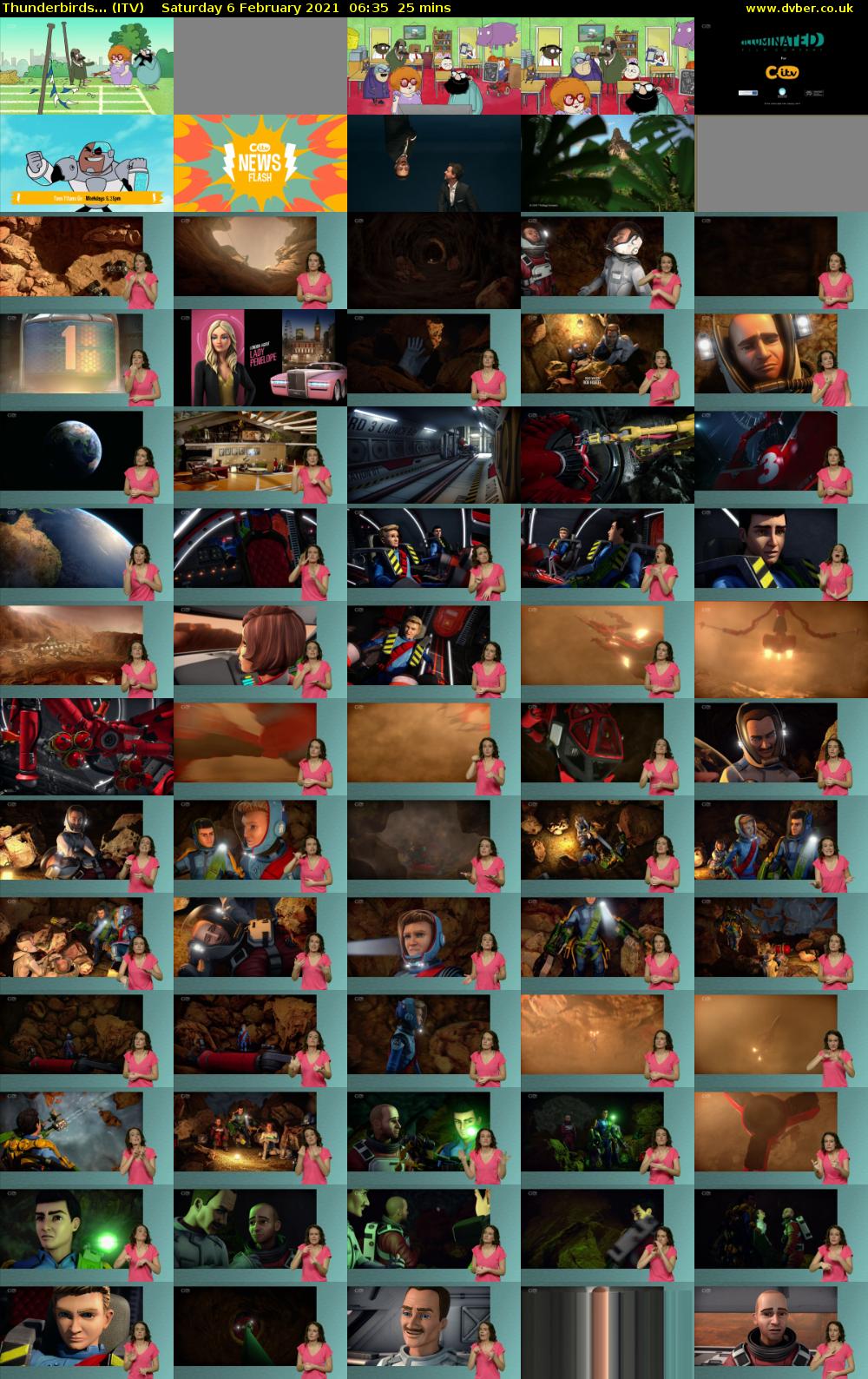 Thunderbirds... (ITV) Saturday 6 February 2021 06:35 - 07:00