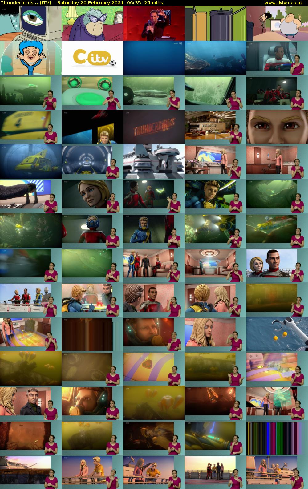 Thunderbirds... (ITV) Saturday 20 February 2021 06:35 - 07:00