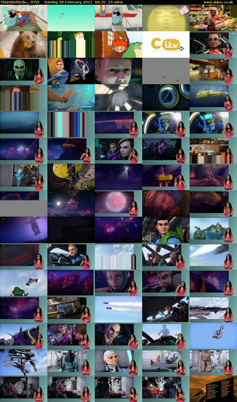 Thunderbirds... (ITV) Sunday 28 February 2021 06:35 - 07:00
