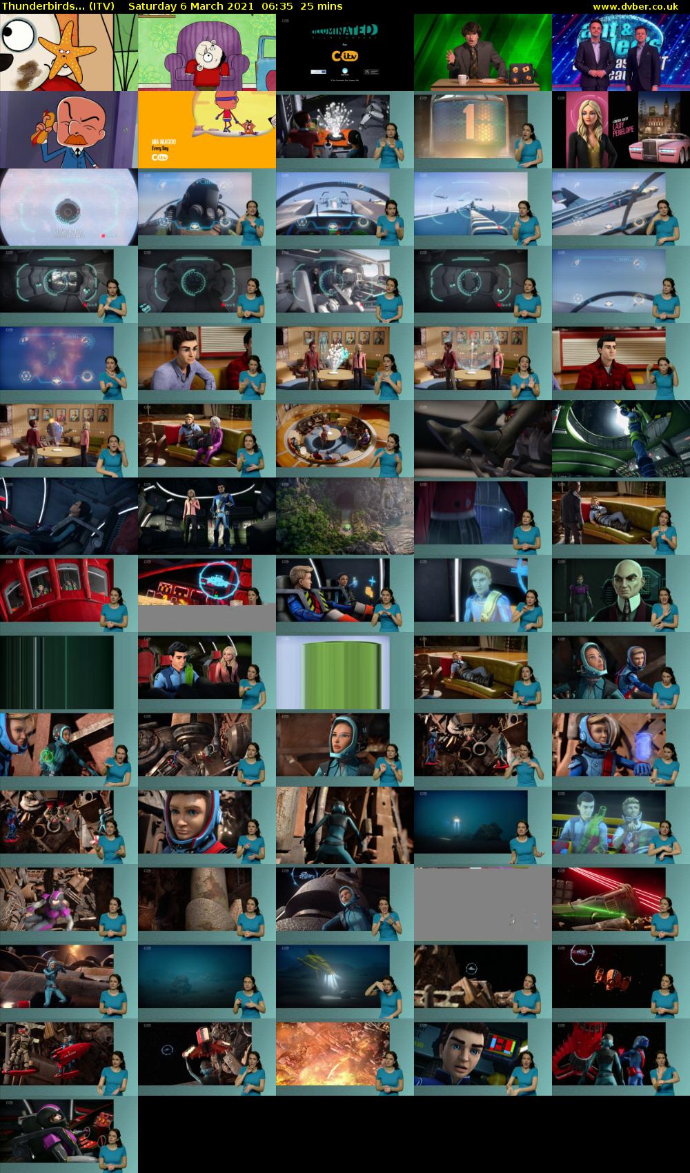 Thunderbirds... (ITV) Saturday 6 March 2021 06:35 - 07:00