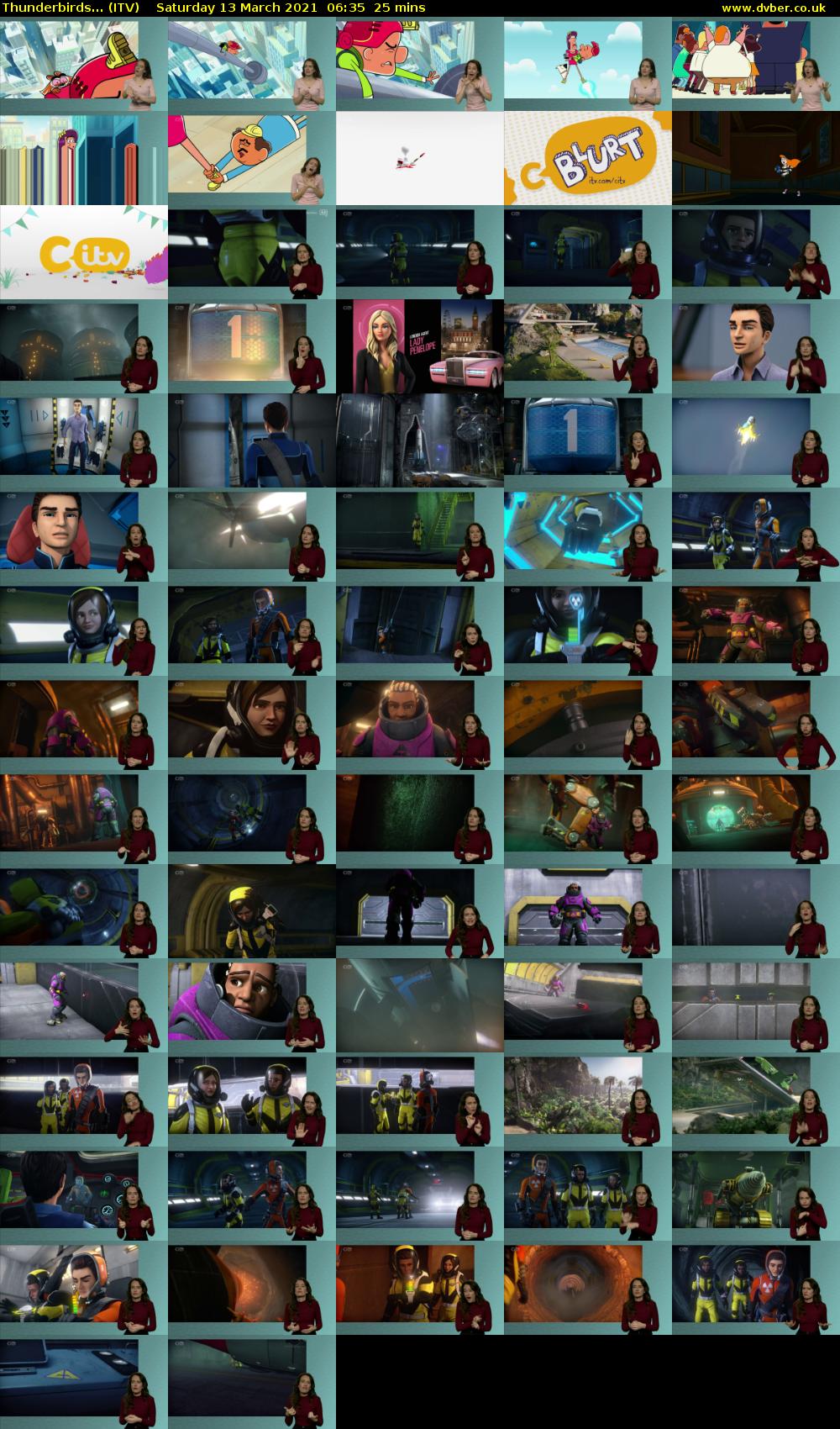 Thunderbirds... (ITV) Saturday 13 March 2021 06:35 - 07:00