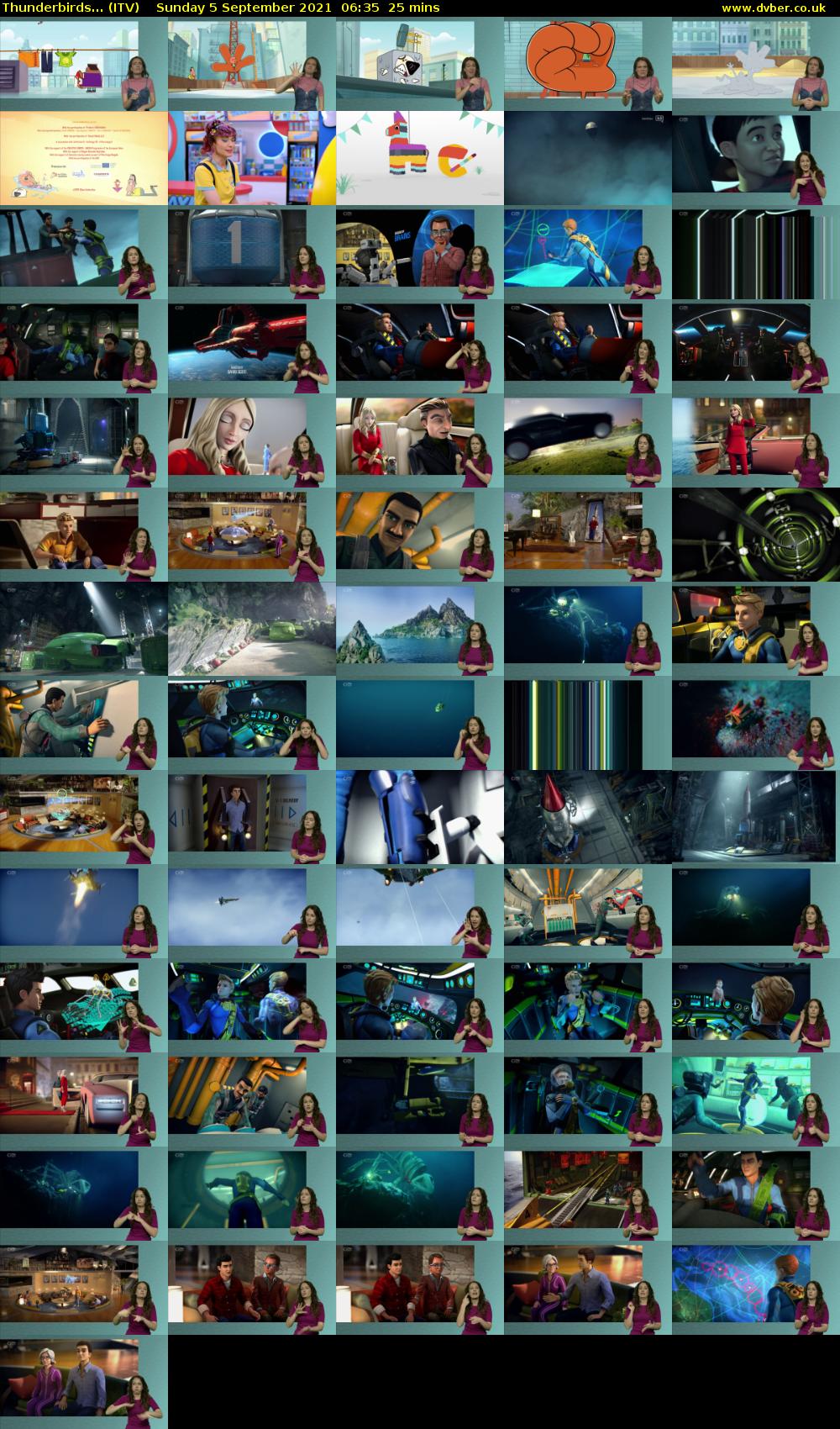 Thunderbirds... (ITV) Sunday 5 September 2021 06:35 - 07:00