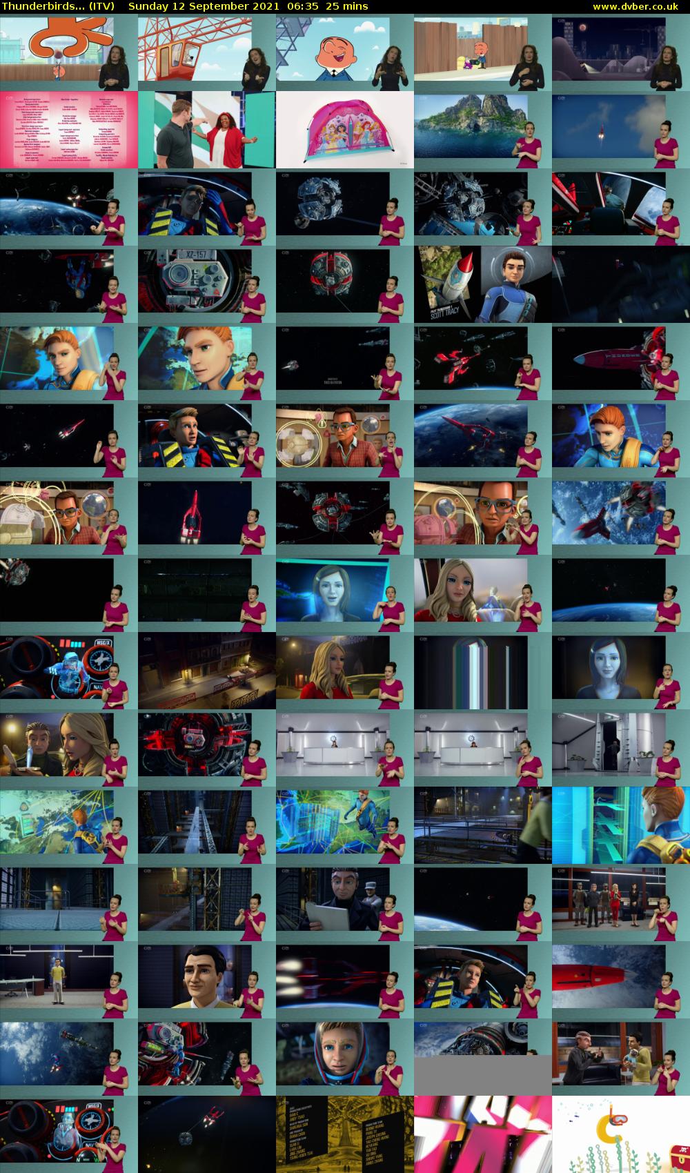 Thunderbirds... (ITV) Sunday 12 September 2021 06:35 - 07:00