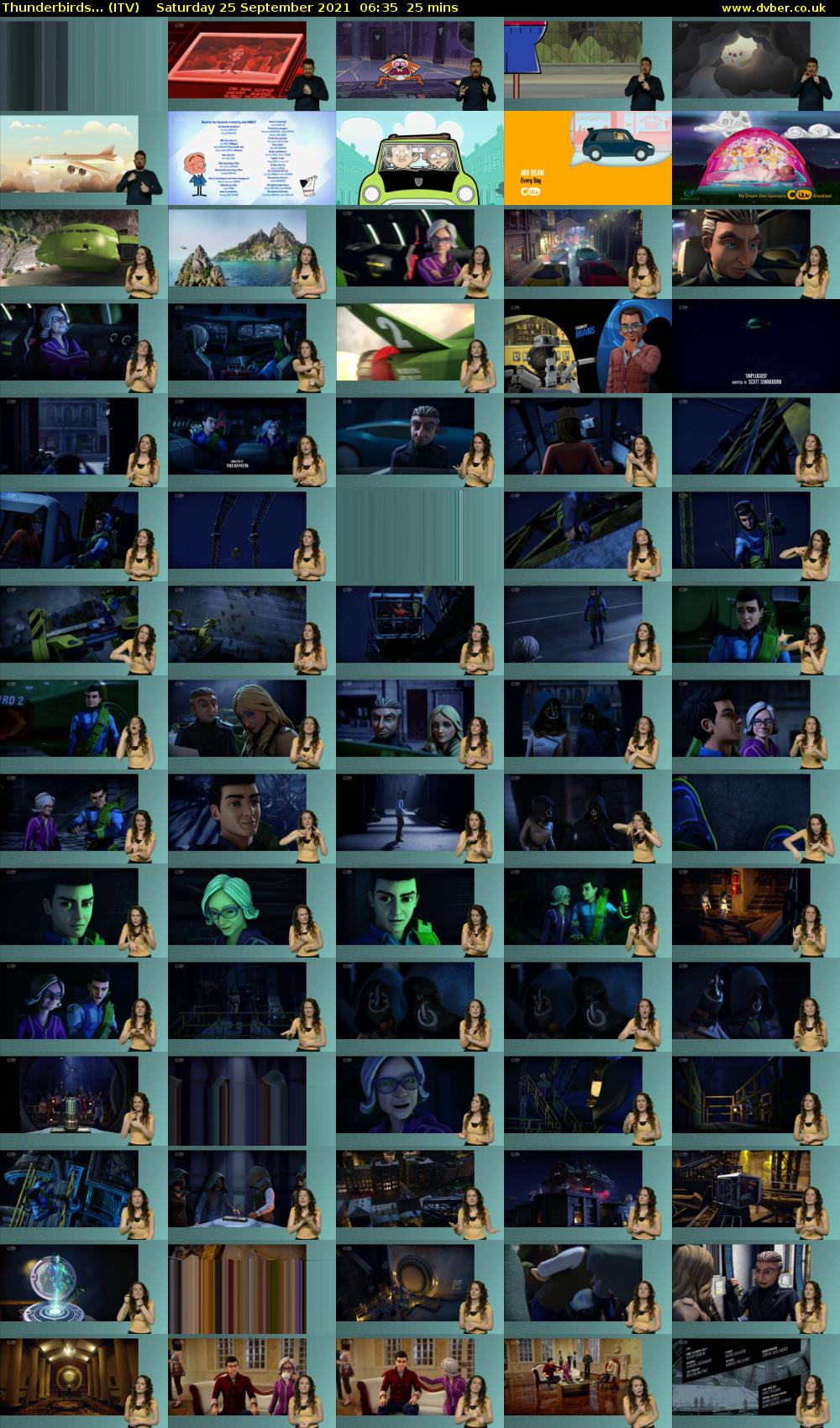Thunderbirds... (ITV) Saturday 25 September 2021 06:35 - 07:00