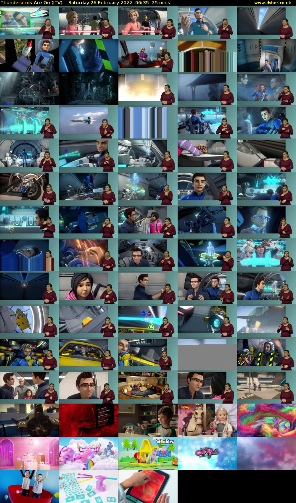 Thunderbirds Are Go (ITV) Saturday 26 February 2022 06:35 - 07:00