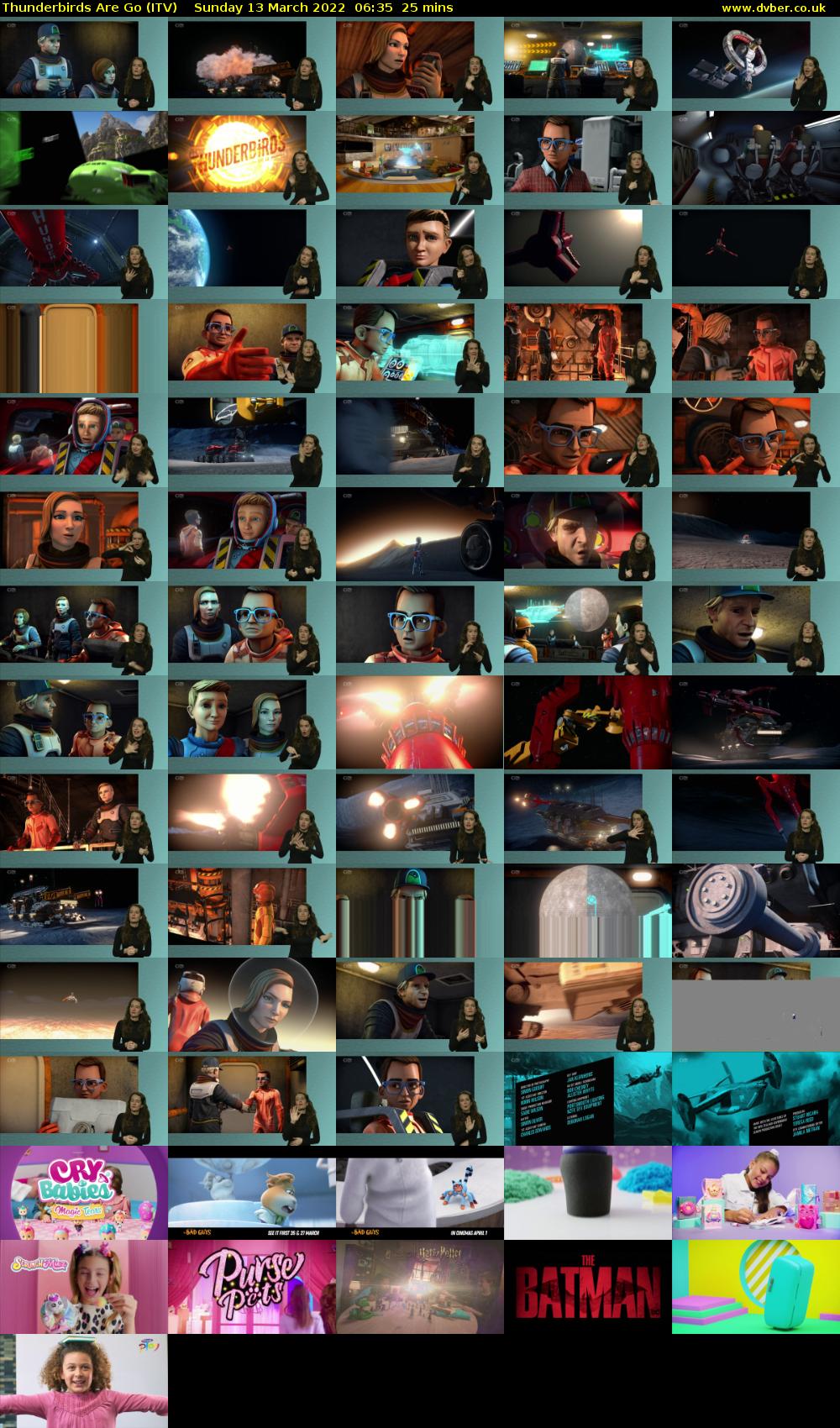 Thunderbirds Are Go (ITV) Sunday 13 March 2022 06:35 - 07:00