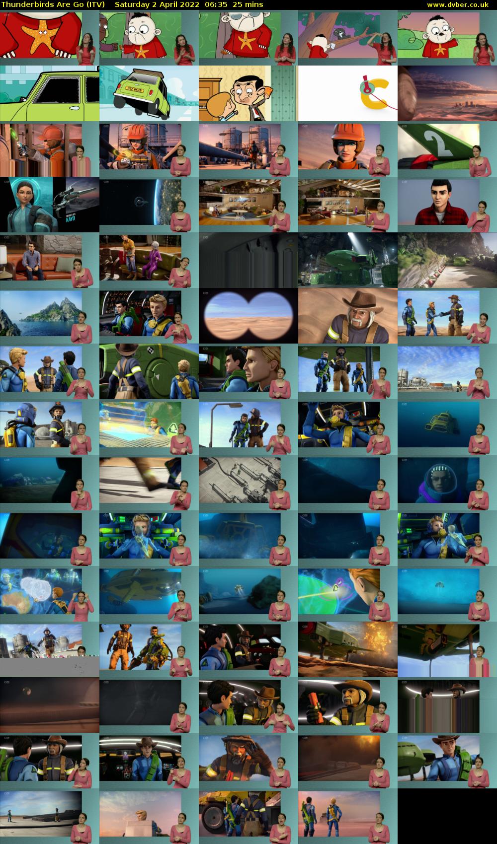 Thunderbirds Are Go (ITV) Saturday 2 April 2022 06:35 - 07:00