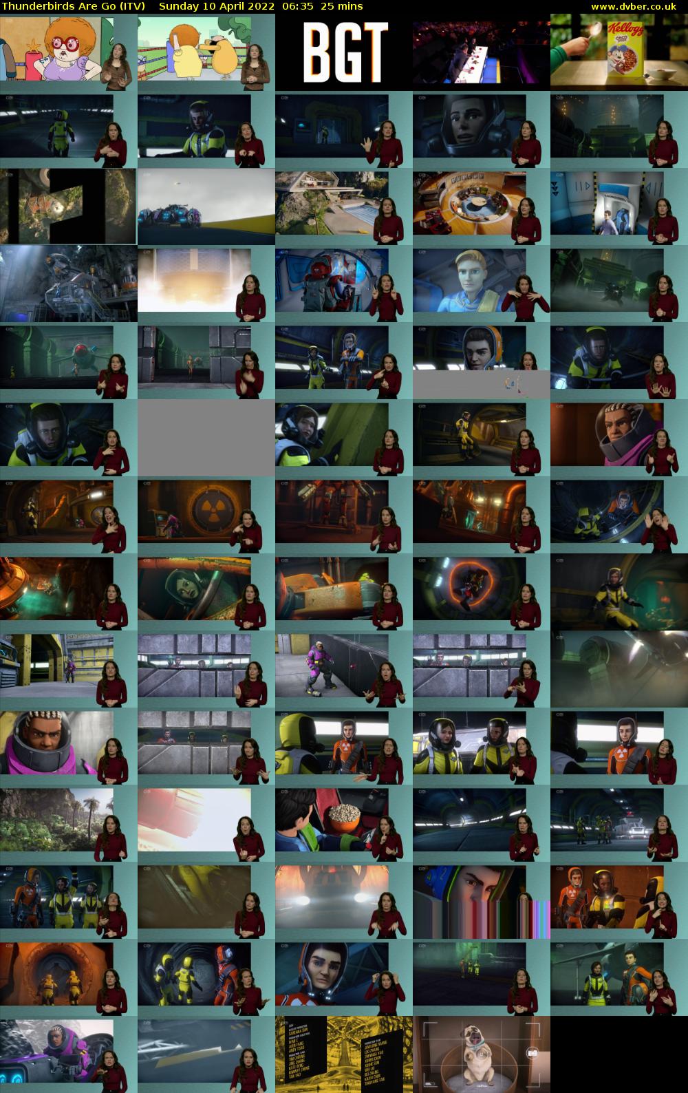Thunderbirds Are Go (ITV) Sunday 10 April 2022 06:35 - 07:00
