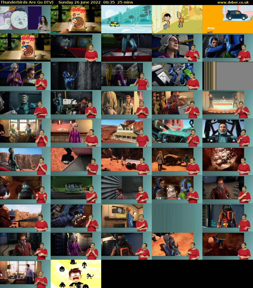 Thunderbirds Are Go (ITV) Sunday 26 June 2022 06:35 - 07:00
