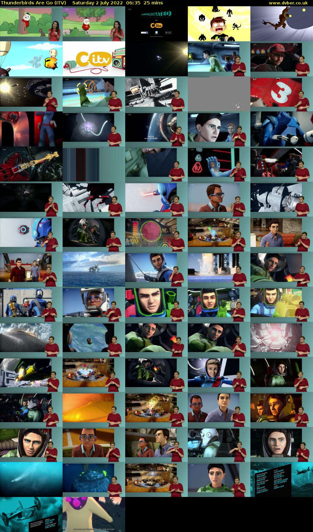 Thunderbirds Are Go (ITV) Saturday 2 July 2022 06:35 - 07:00