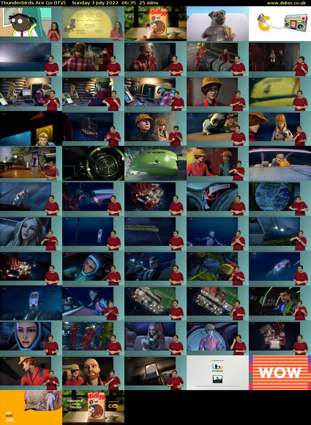 Thunderbirds Are Go (ITV) Sunday 3 July 2022 06:35 - 07:00