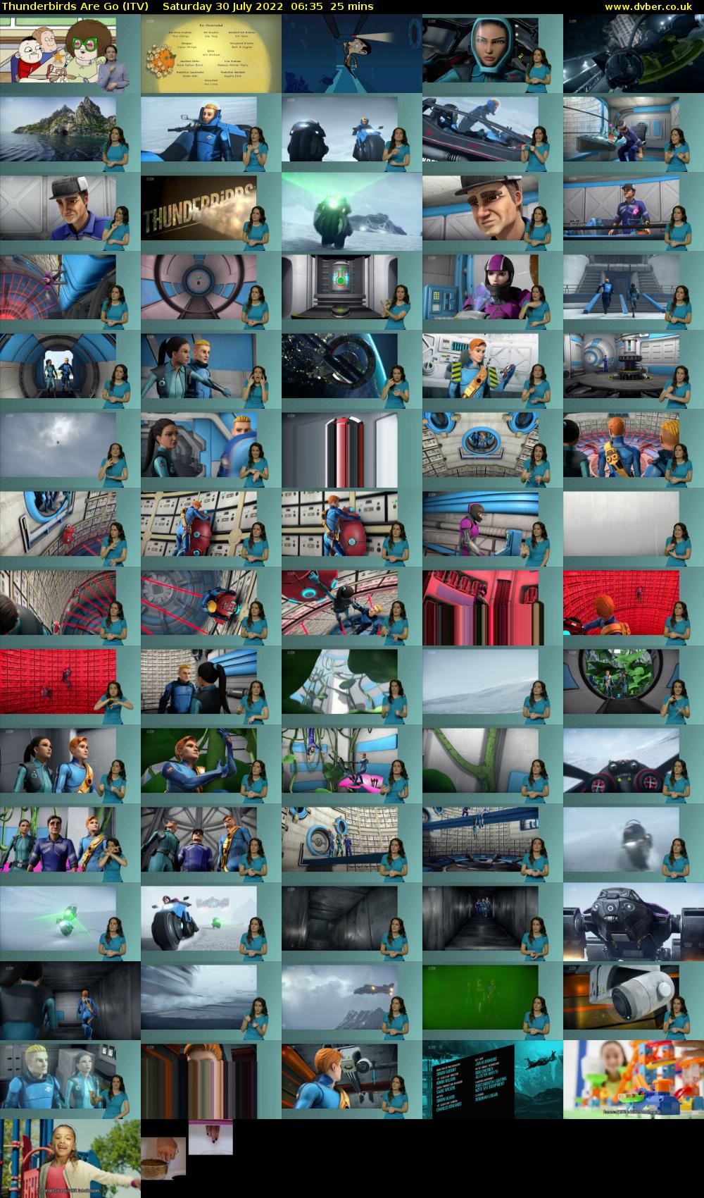 Thunderbirds Are Go (ITV) Saturday 30 July 2022 06:35 - 07:00