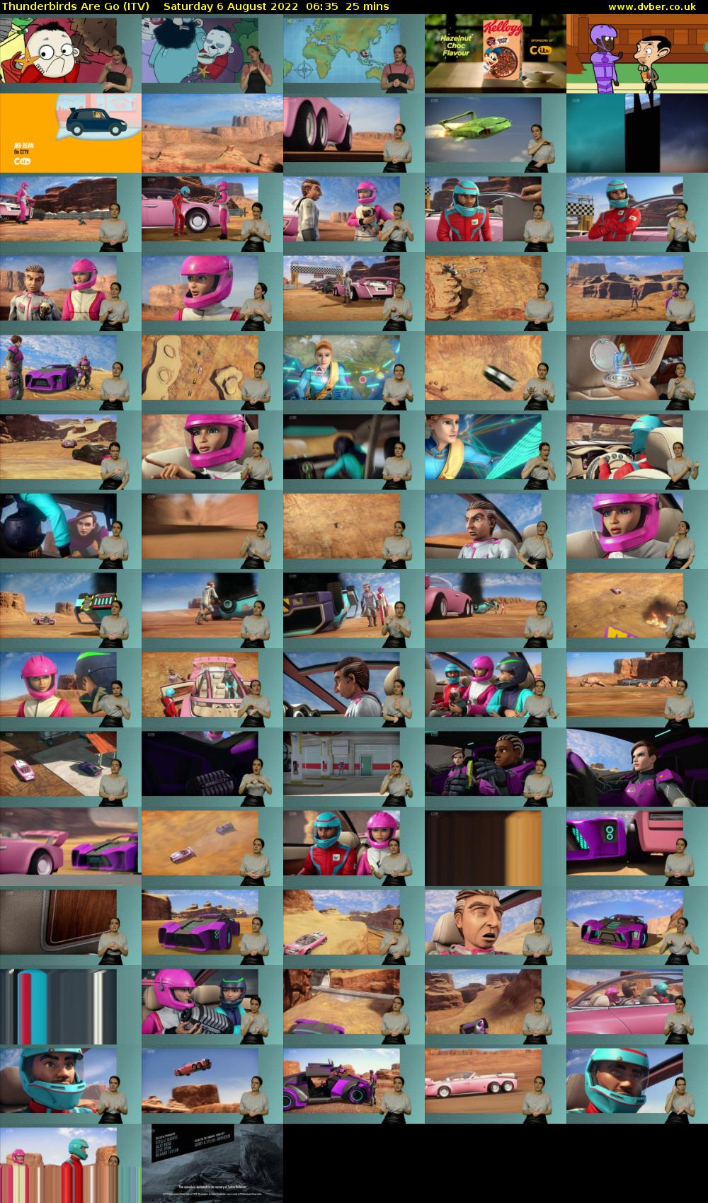 Thunderbirds Are Go (ITV) Saturday 6 August 2022 06:35 - 07:00